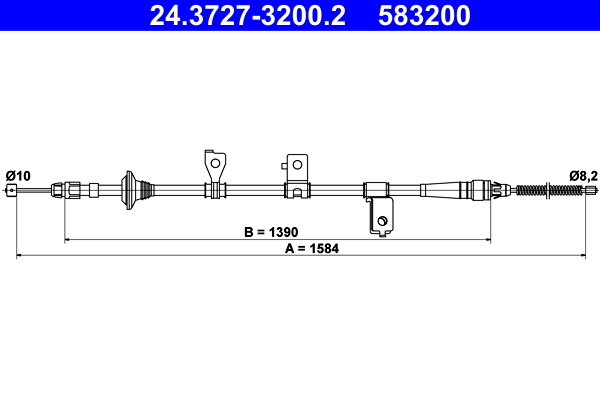 Handremkabel ATE 24.3727-3200.2