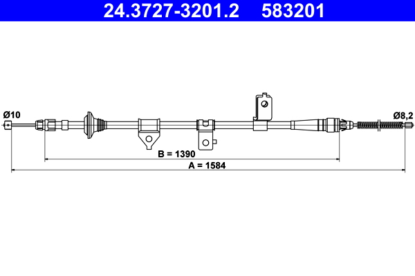 Handremkabel ATE 24.3727-3201.2