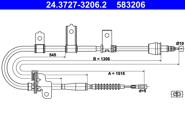 Handremkabel ATE 24.3727-3206.2