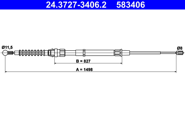 Handremkabel ATE 24.3727-3406.2