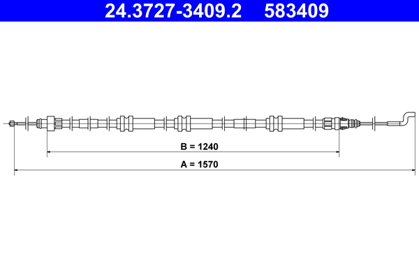 Handremkabel ATE 24.3727-3409.2