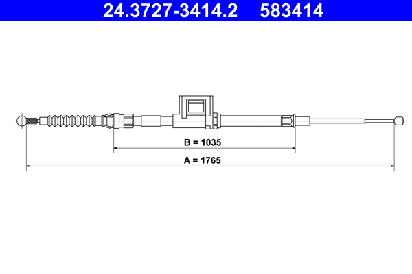 Handremkabel ATE 24.3727-3414.2