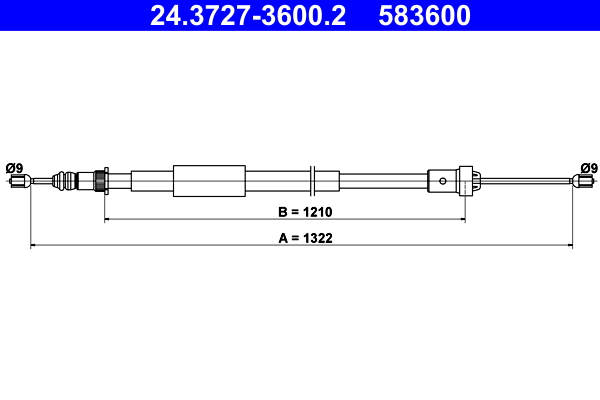 ATE Handremkabel 24.3727-3600.2