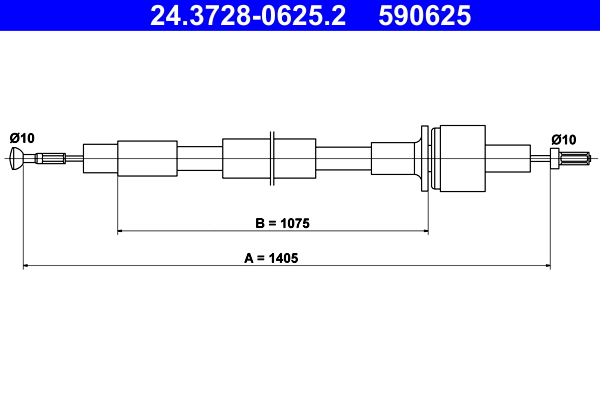 Koppelingskabel ATE 24.3728-0625.2