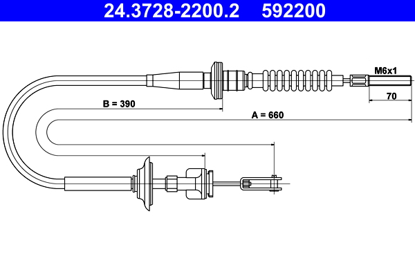 Koppelingskabel ATE 24.3728-2200.2