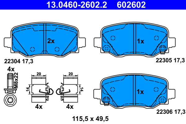 ATE Remblokset 13.0460-2602.2