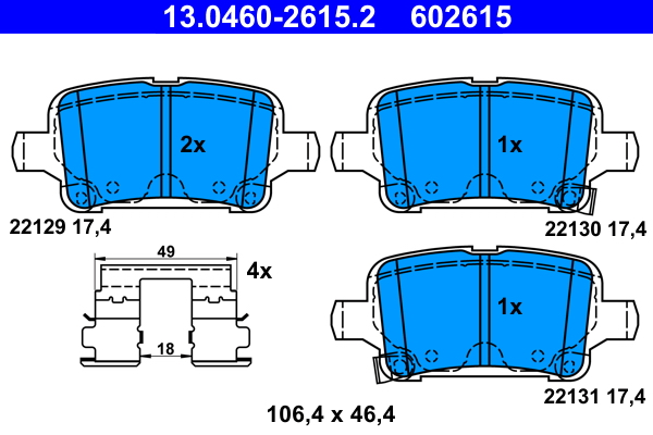 ATE Remblokset 13.0460-2615.2