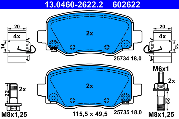 ATE Remblokset 13.0460-2622.2