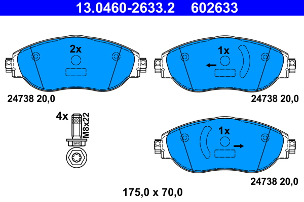 Remblokset ATE 13.0460-2633.2