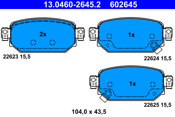 Remblokset ATE 13.0460-2645.2