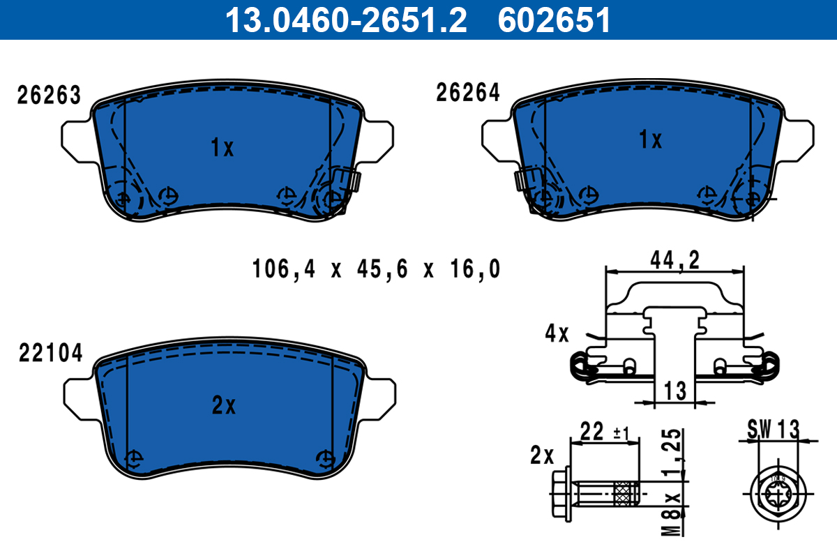 Remblokset ATE 13.0460-2651.2