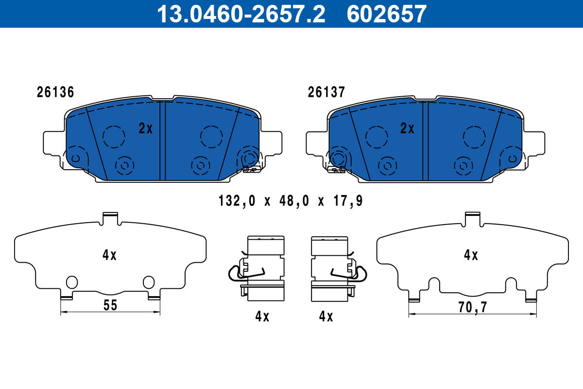 Remblokset ATE 13.0460-2657.2