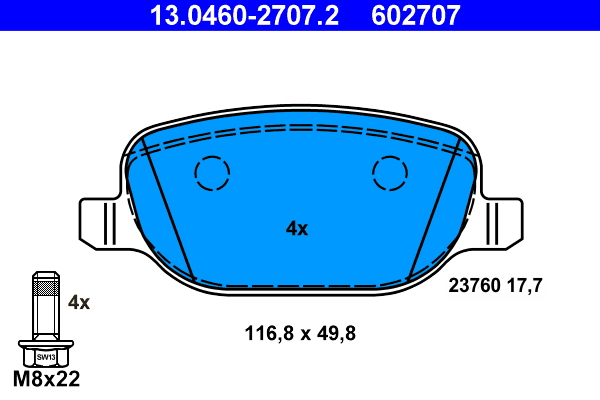 ATE Remblokset 13.0460-2707.2