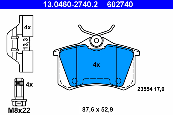 ATE Remblokset 13.0460-2740.2