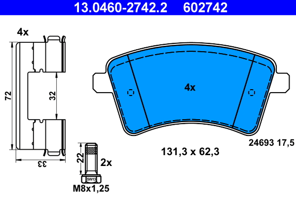 ATE Remblokset 13.0460-2742.2