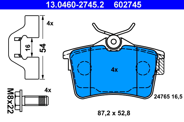 ATE Remblokset 13.0460-2745.2