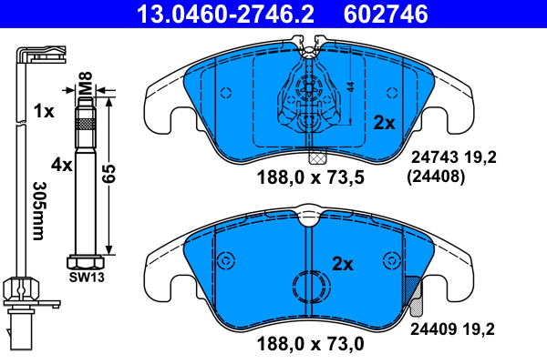 ATE Remblokset 13.0460-2746.2