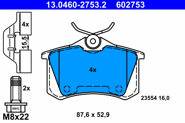 ATE Remblokset 13.0460-2753.2