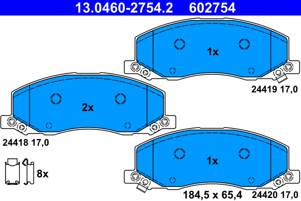 Remblokset ATE 13.0460-2754.2