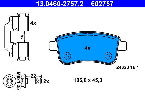 ATE Remblokset 13.0460-2757.2