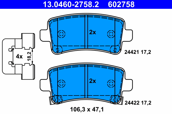 ATE Remblokset 13.0460-2758.2