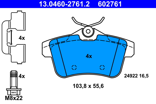 ATE Remblokset 13.0460-2761.2