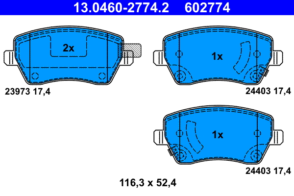 ATE Remblokset 13.0460-2774.2