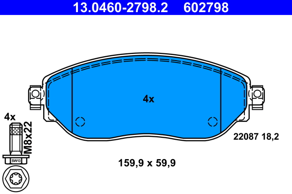 ATE Remblokset 13.0460-2798.2