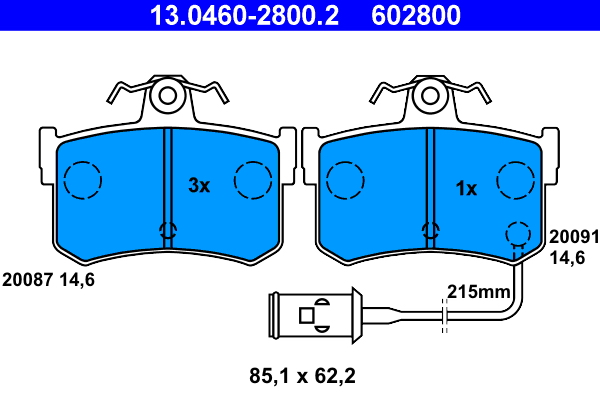 Remblokset ATE 13.0460-2800.2