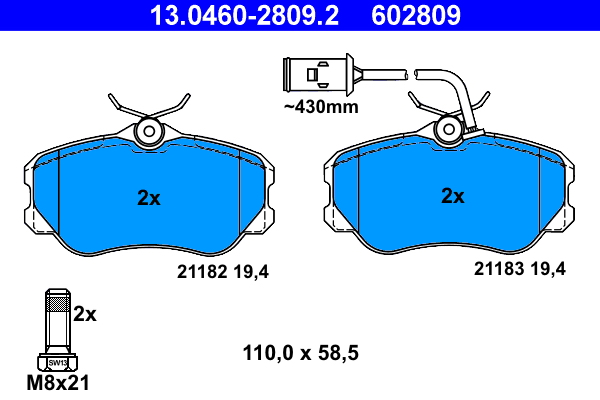 Remblokset ATE 13.0460-2809.2