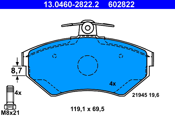 ATE Remblokset 13.0460-2822.2