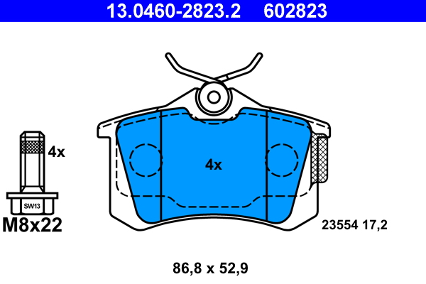 Remblokset ATE 13.0460-2823.2