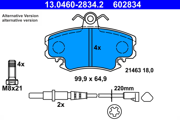 ATE Remblokset 13.0460-2834.2