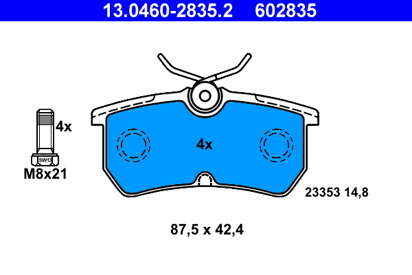 ATE Remblokset 13.0460-2835.2