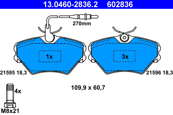 ATE Remblokset 13.0460-2836.2