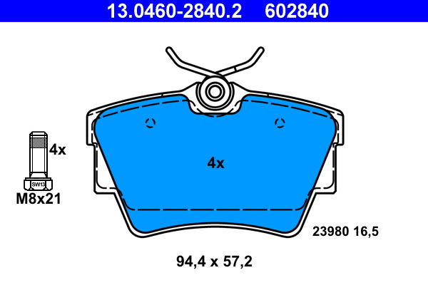 ATE Remblokset 13.0460-2840.2