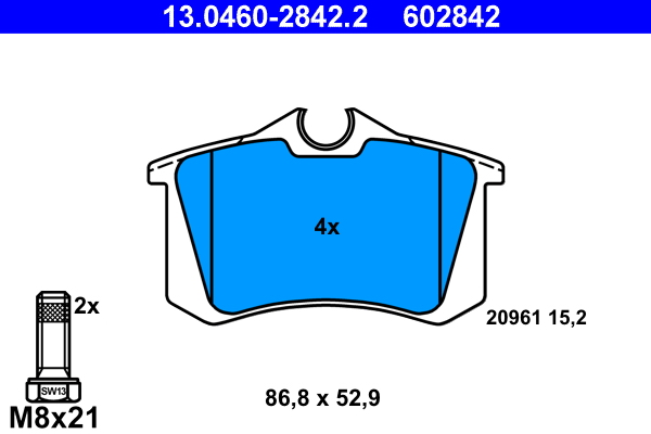 ATE Remblokset 13.0460-2842.2