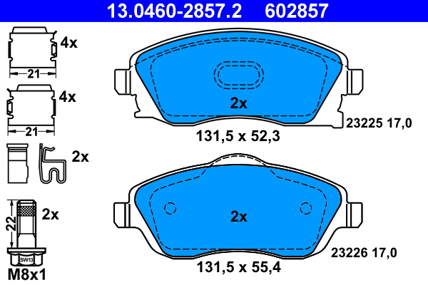 ATE Remblokset 13.0460-2857.2