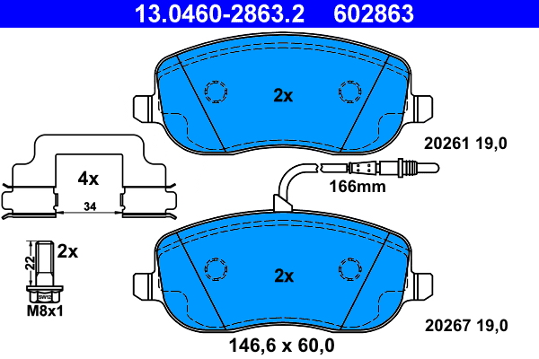 ATE Remblokset 13.0460-2863.2