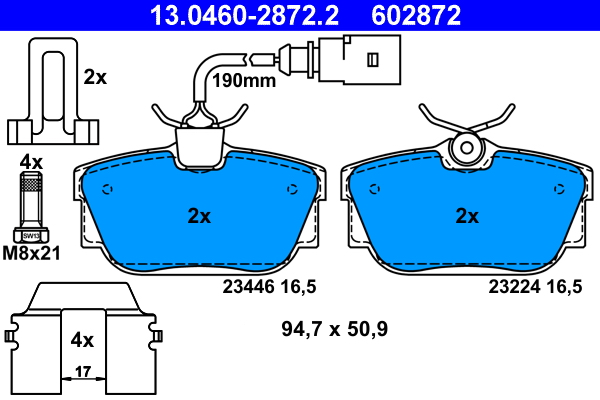 ATE Remblokset 13.0460-2872.2