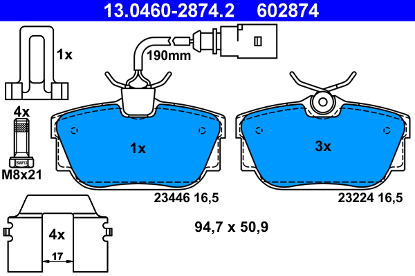 ATE Remblokset 13.0460-2874.2