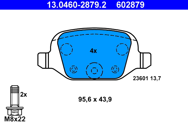 Remblokset ATE 13.0460-2879.2