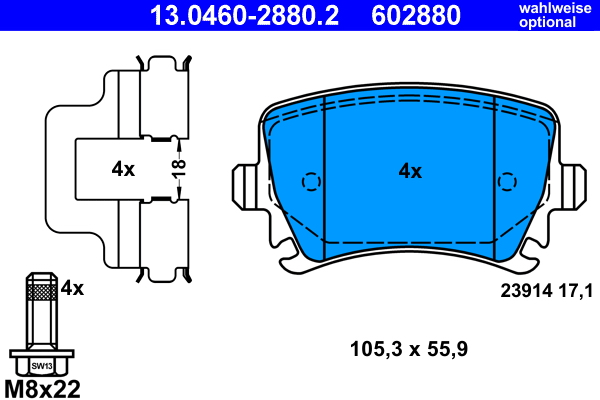 ATE Remblokset 13.0460-2880.2