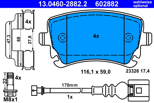 ATE Remblokset 13.0460-2882.2