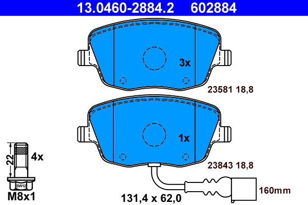 ATE Remblokset 13.0460-2884.2