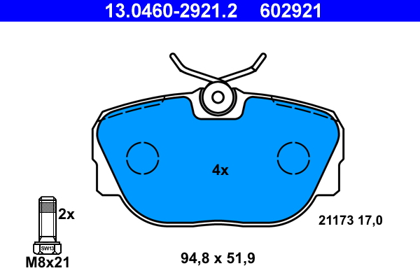 ATE Remblokset 13.0460-2921.2