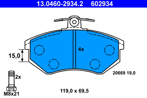 ATE Remblokset 13.0460-2934.2