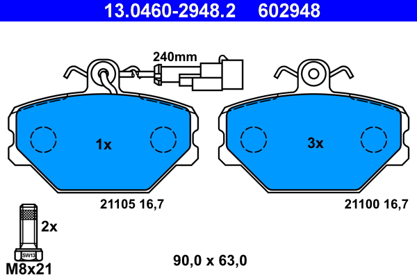 Remblokset ATE 13.0460-2948.2