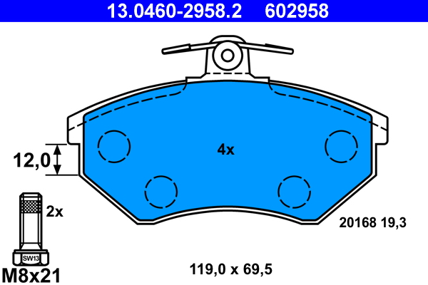 ATE Remblokset 13.0460-2958.2