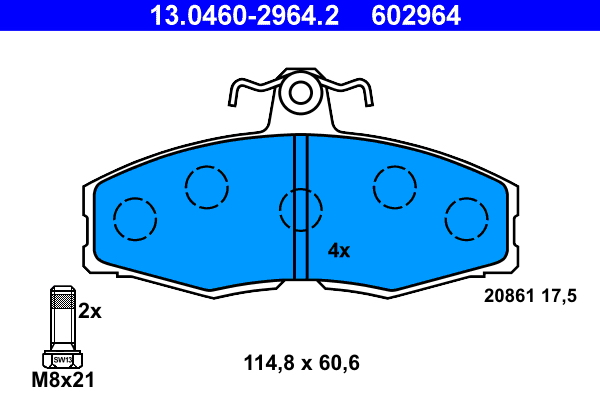 ATE Remblokset 13.0460-2964.2